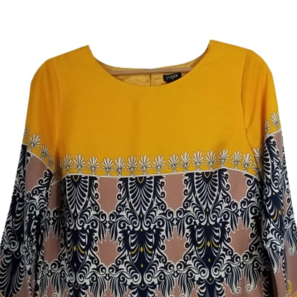 J. Crew Preppy Tribal Paisley Scroll Shift Dress - Picture 3 of 10